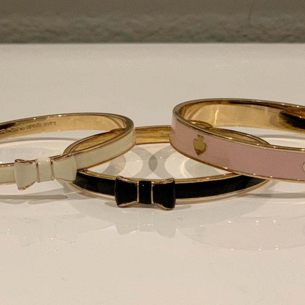 Kate Spade Gold Bangle Set - Picture 2 of 2